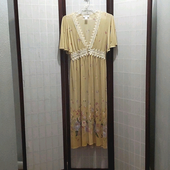 Kimono Duster Shirt Dress Maxi - Picture 1 of 8